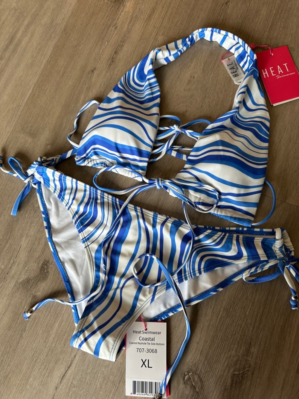 NWT Heat Swimwear Bikini Set - SMALL Top / XL Bottoms